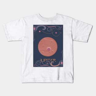 Jupiter - Art Nouveau Space Travel Poster Kids T-Shirt